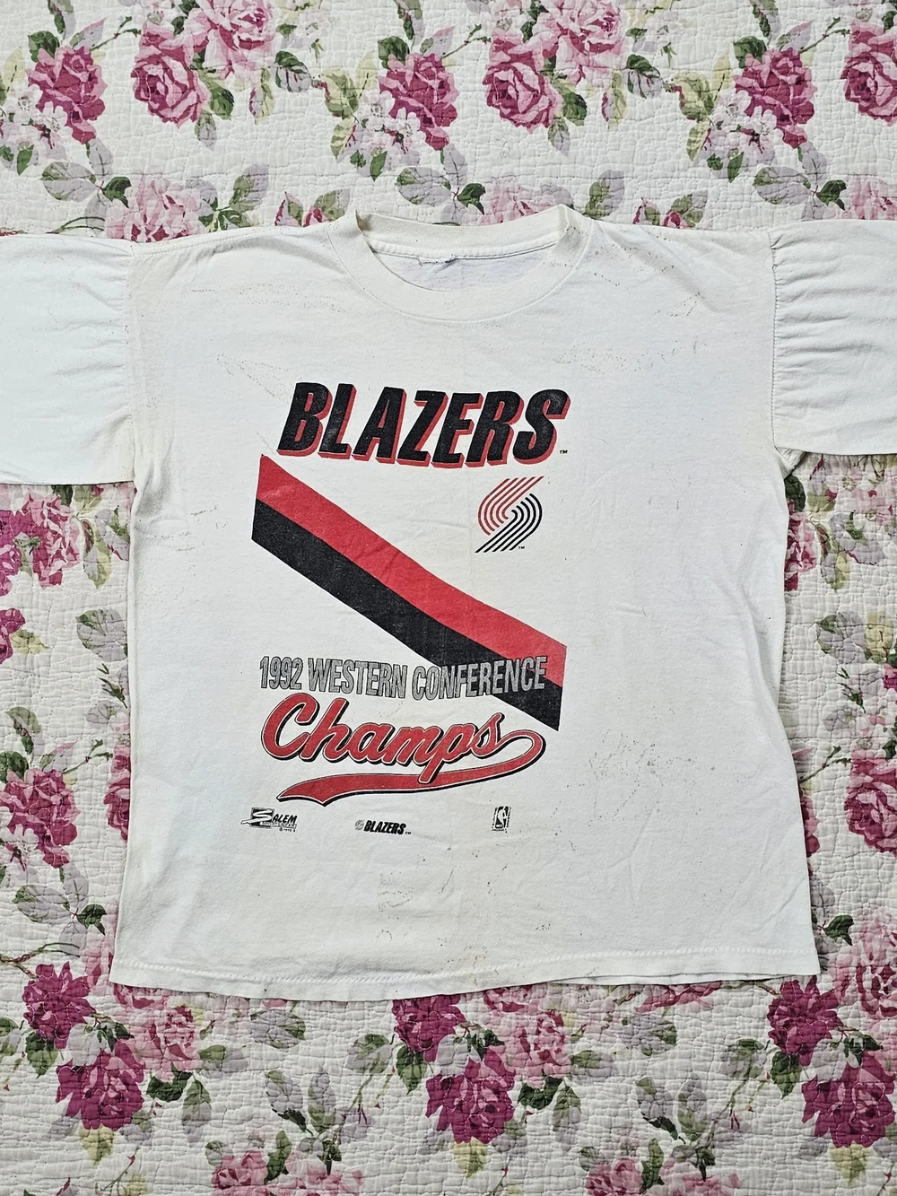 VTG Salem Sportswear Portland Trail Blazers 1992 Western Conf Champs NBA Shirt
